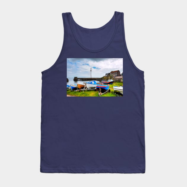 Craster Fishing Boats, Northumberland, UK Tank Top by tommysphotos